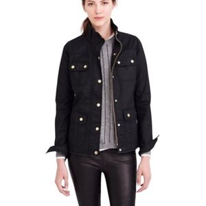 J. Crew Downtown Waxed Downtown Field Jacket Barn Coat Black Size S